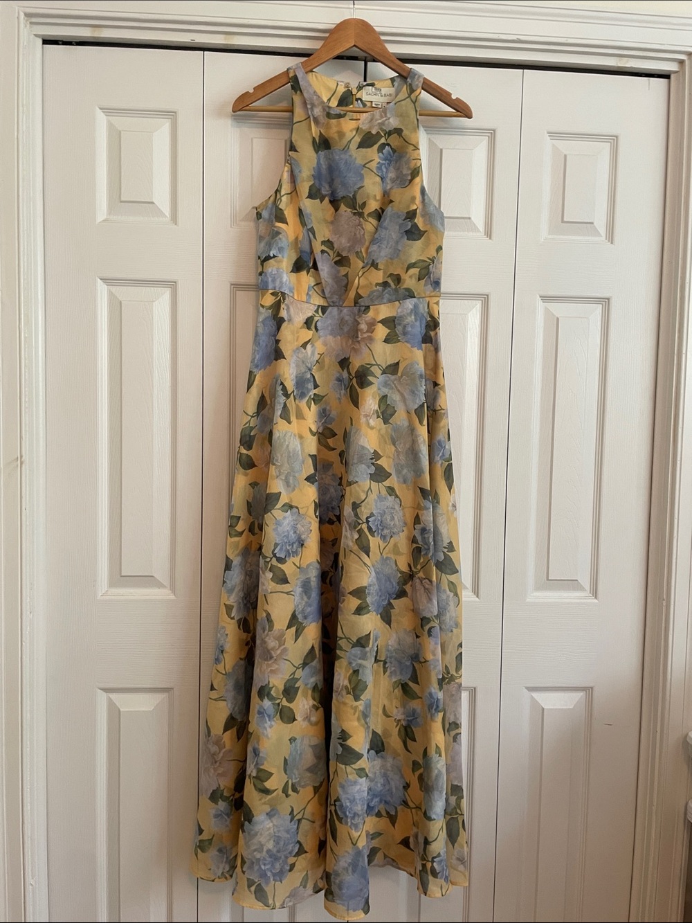 Sachin & Babi Kate Draped Floral Print Organza Gown Dress size 8 - Picture 5 of 15